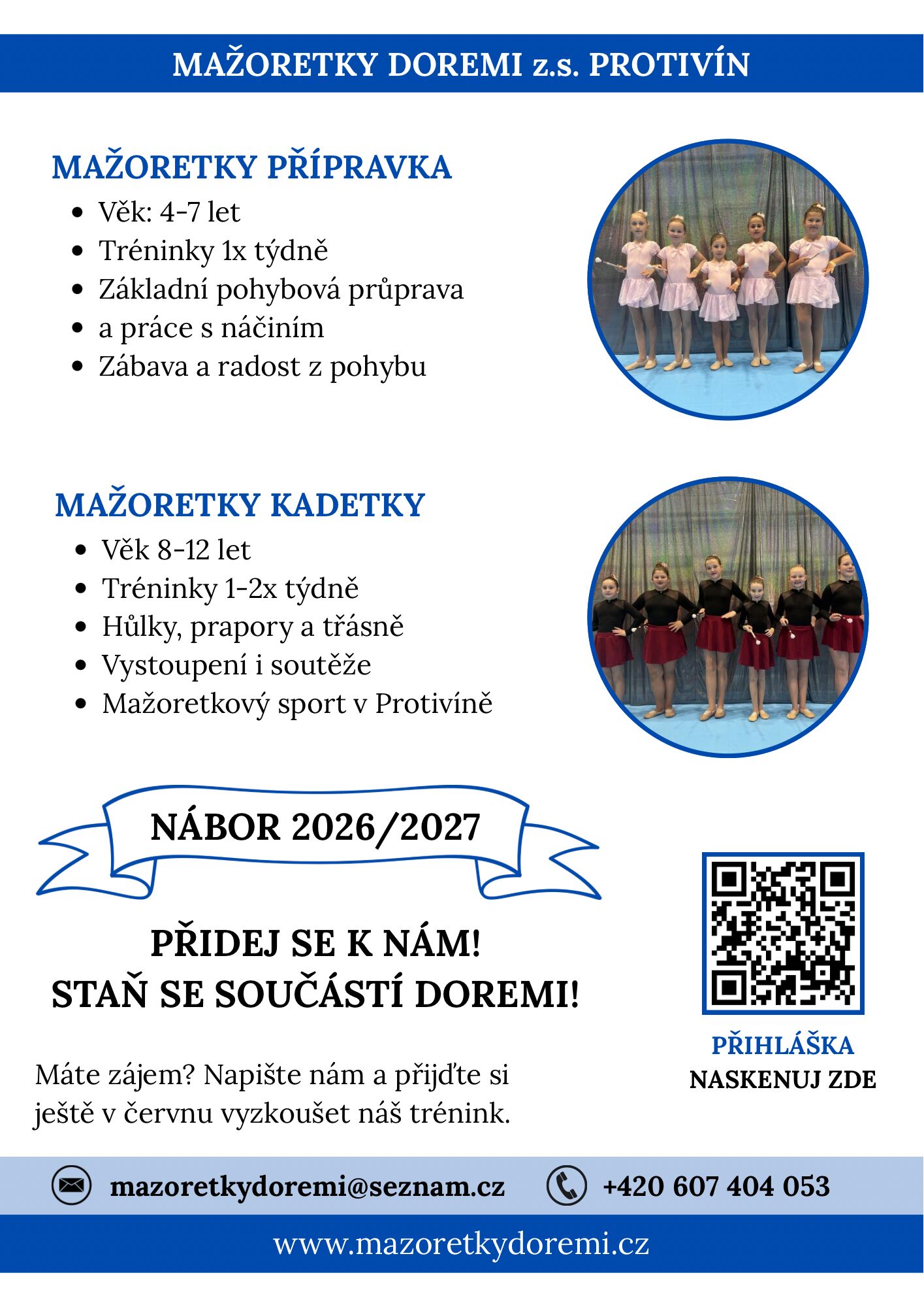 Plakát - Nábor Mažoretky Doremi